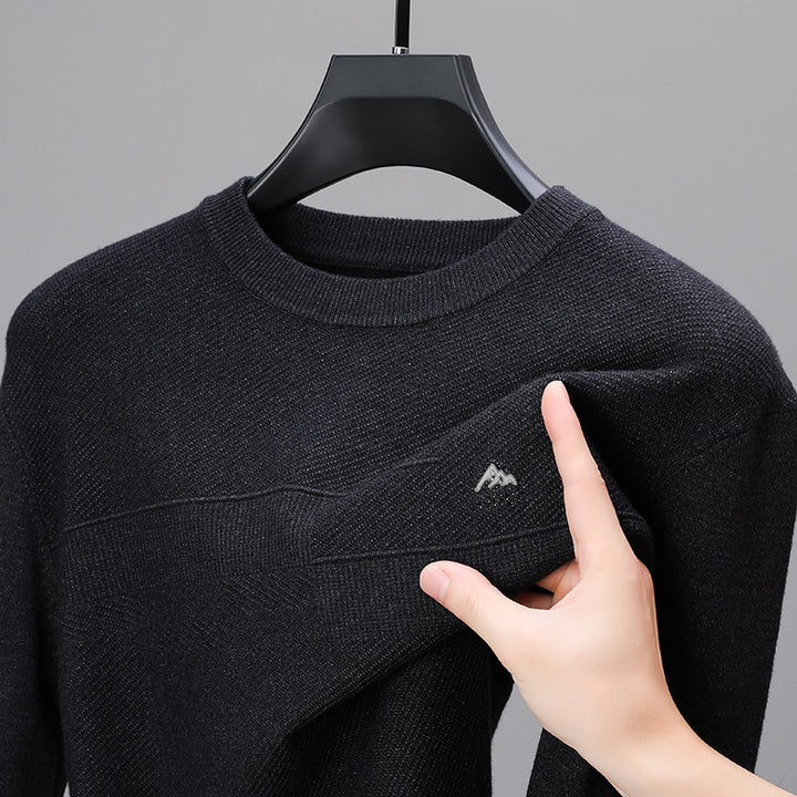 Men's knitted sweater with modern ribbed pattern Lisslune