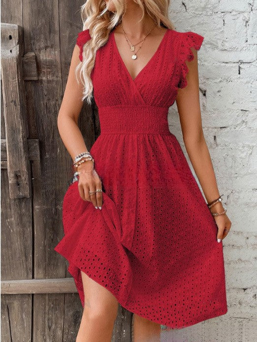 Women’s summer dress with elegant lace sleeves Lisslune