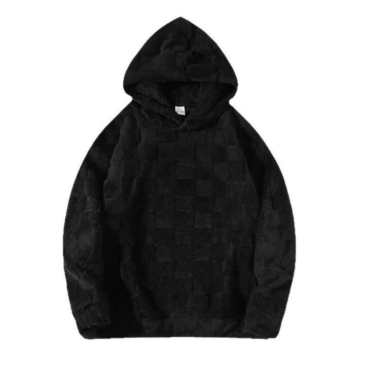 Men's cozy fleece hoodie with textured surface Lisslune
