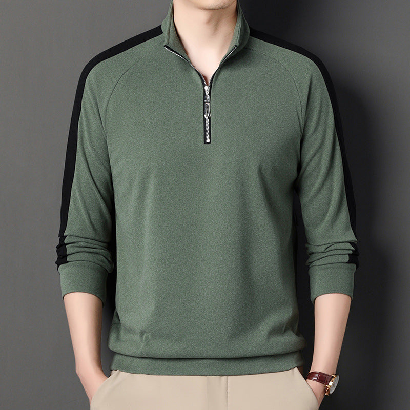 Men's Modern Pullover with Half-Latex Zipper and Ergonomic Cut Lisslune
