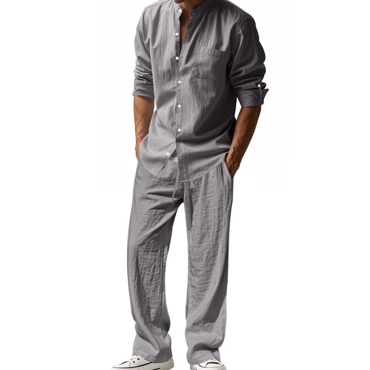 Men's Comfortable and Classic Two-Piece Set made of Breathable Fabric Lisslune