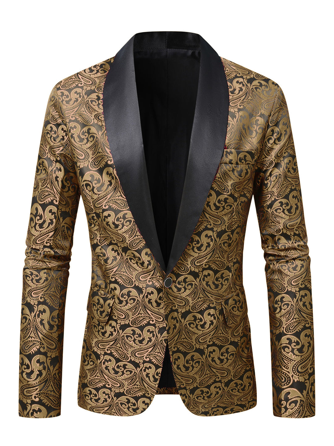 Men's elegant sequin blazer with paisley pattern Lisslune