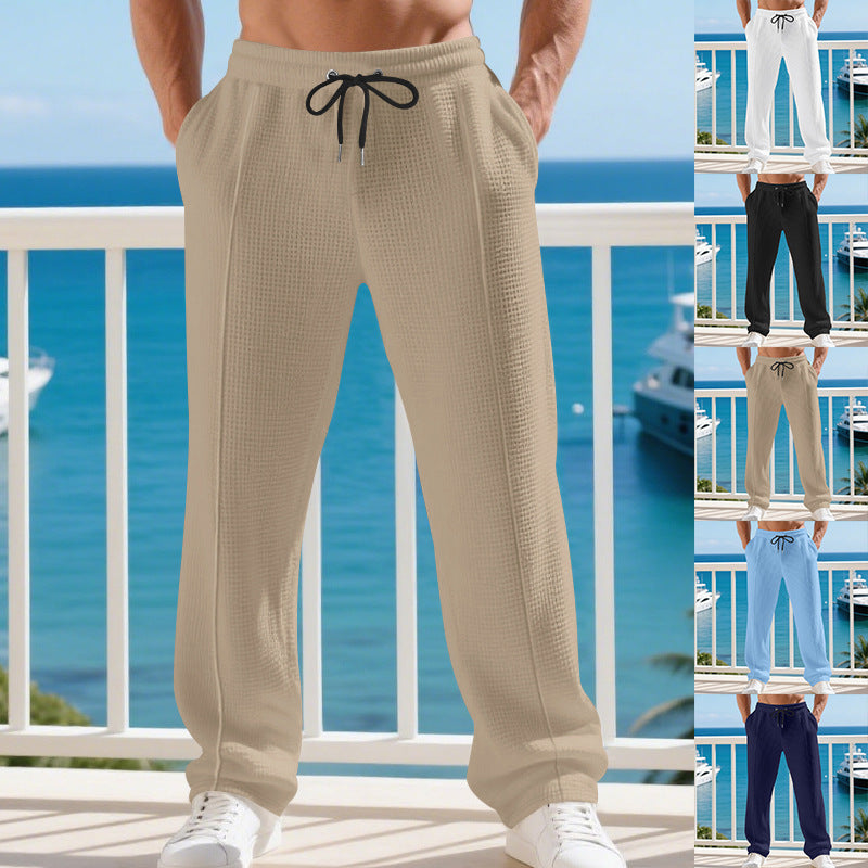 Men's casual training pants with elastic waistband and breathable properties Lisslune