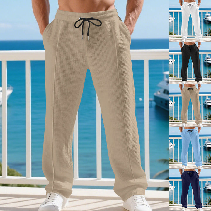 Men's casual training pants with elastic waistband and breathable properties Lisslune