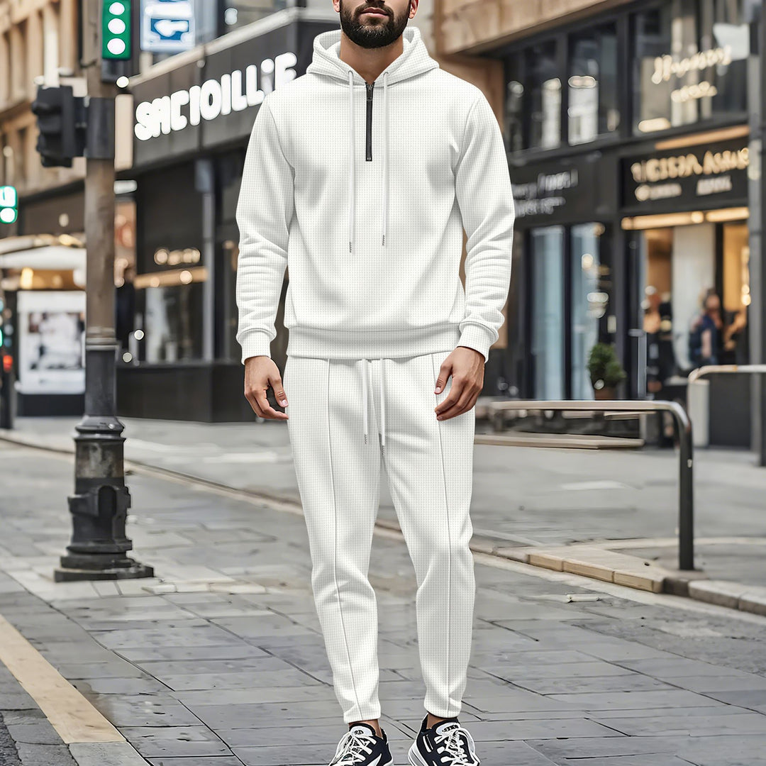 Men's sporty hoodie and jogging pants set with breathable material and stylish accents Lisslune