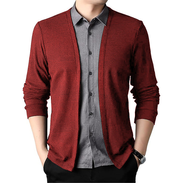 Men's structured cardigan with raw edges Lisslune