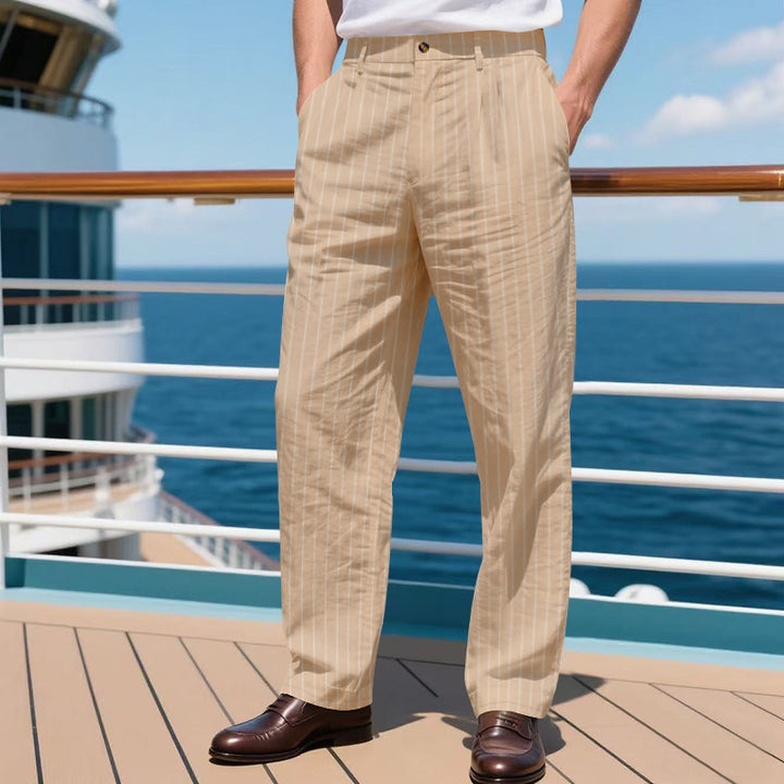 Men's elegant suit trousers with fine stripes Lisslune