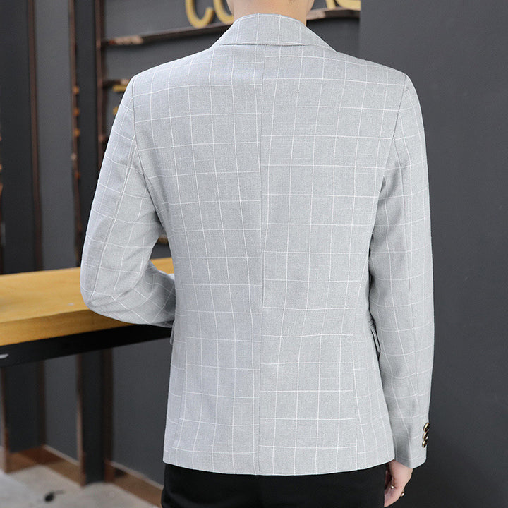 Men's stylish blazer with checked pattern Lisslune