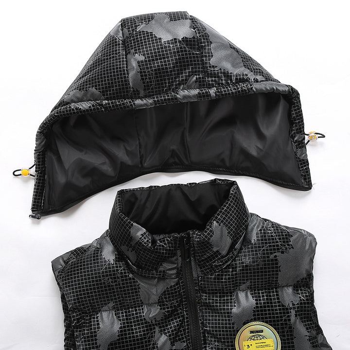 Men's Warm Padded Vest with Adjustable Hood Lisslune