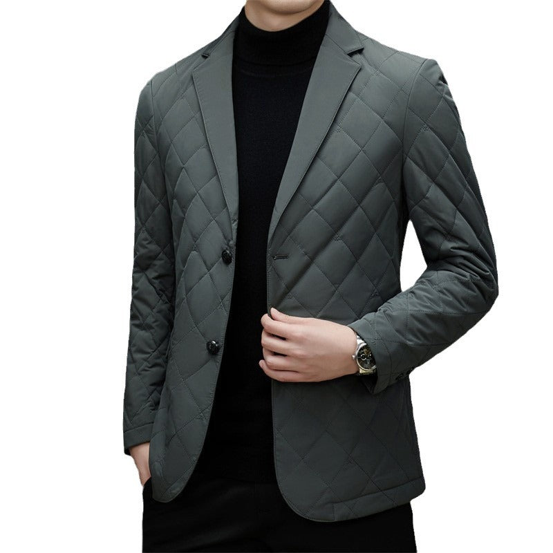 Men's Quilted Blazer Lisslune