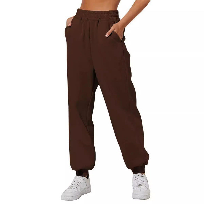 Women's jogging pants with elastic waistband and side pockets Lisslune