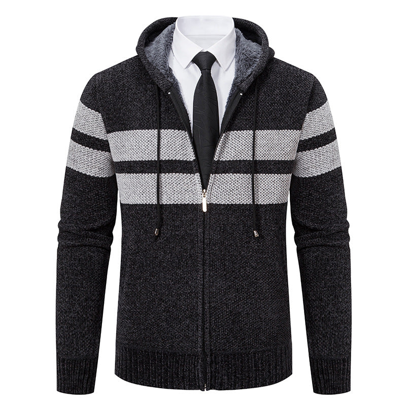 Men's hoodie with modern zipper and practical fleece lining Lisslune