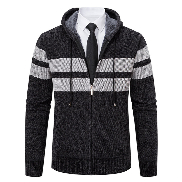 Men's hoodie with modern zipper and practical fleece lining Lisslune