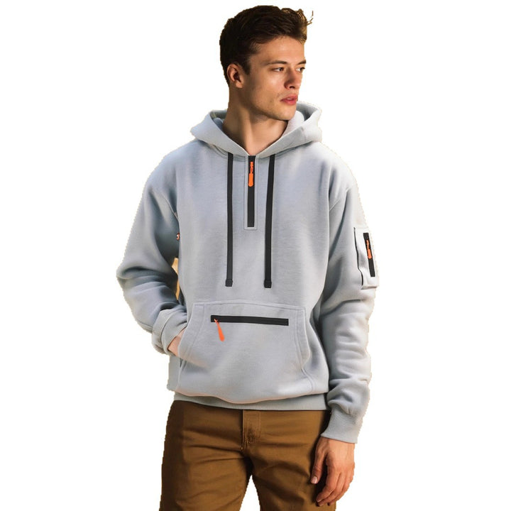 Men's stylish hoodie with innovative zipper elements Lisslune