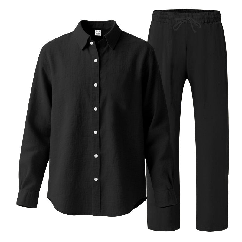 Men's casual leisure suit with top and elastic pants Lisslune