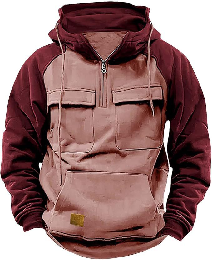 Men's Sporty Cotton Hoodie with Hood and Practical Pockets Lisslune