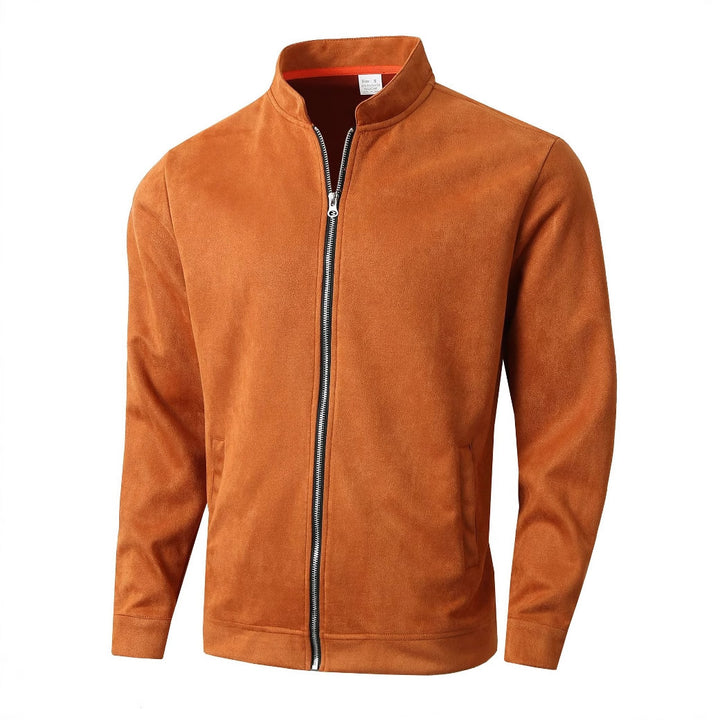 Men's fleece jacket with modern stand-up collar and soft inner lining Lisslune
