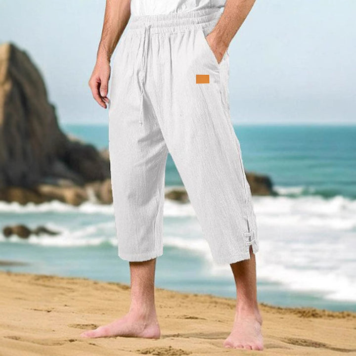 Men's Casual Beach Pants with Side Slits Lisslune