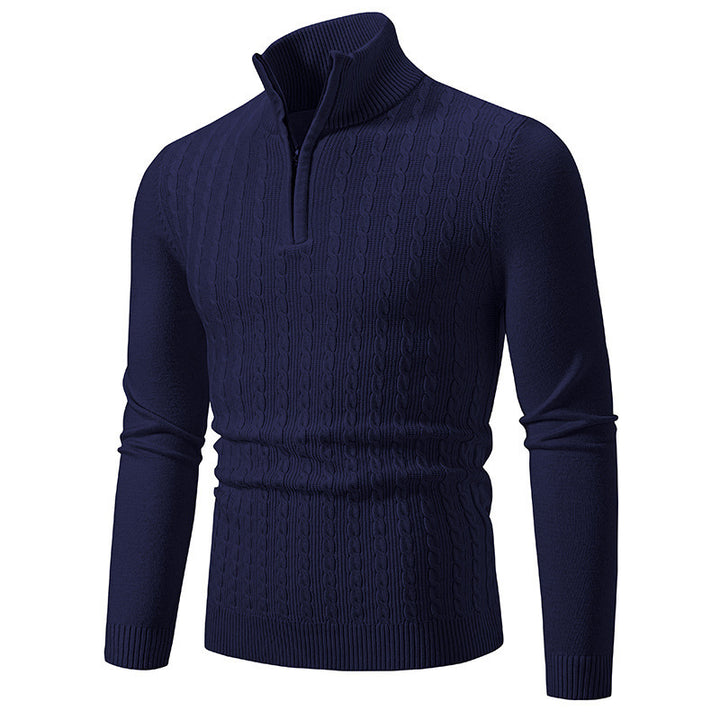 Men's stylish turtleneck sweater with zipper Lisslune