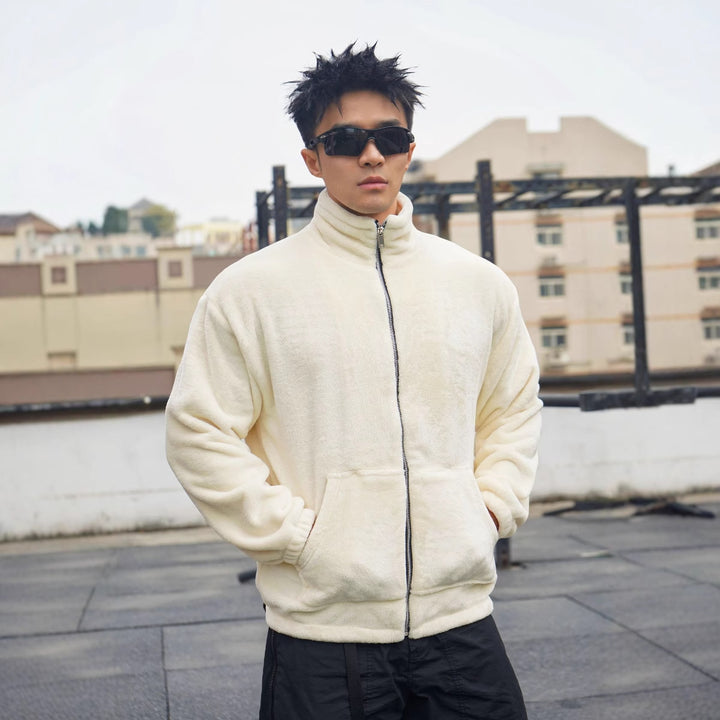 Men's fleece jacket with high collar and soft lining Lisslune