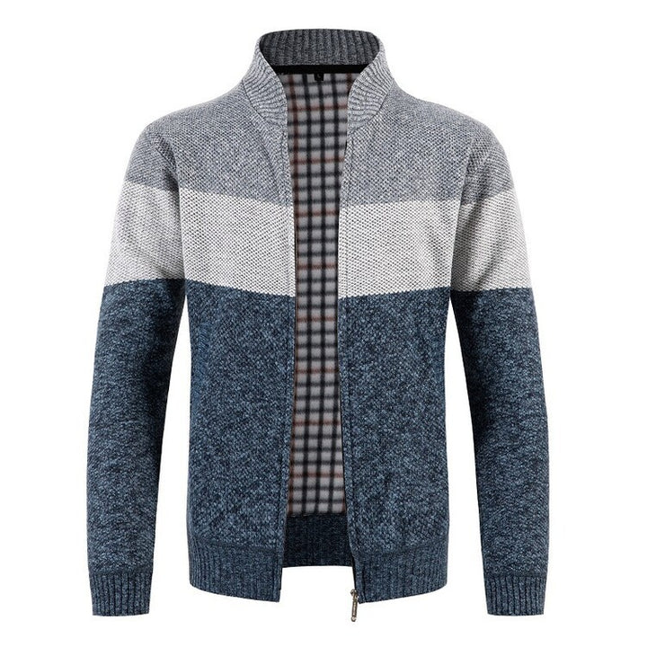 Men's cardigan with textured design and modern collar Lisslune