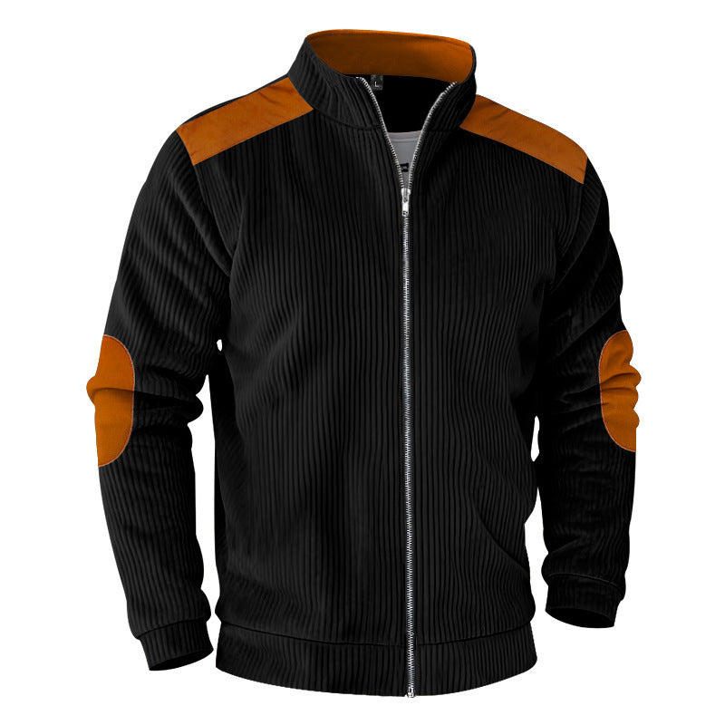 Men's sporty jacket with structured sleeves and stand-up collar Lisslune