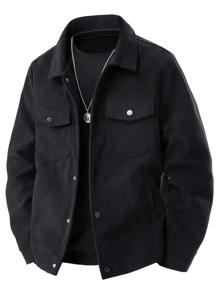 Men's structured top jacket with practical pockets Lisslune