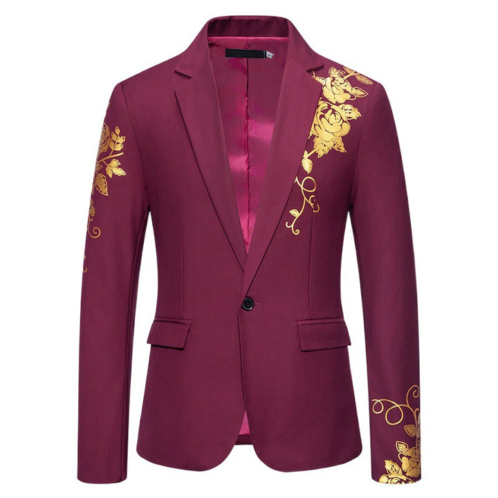 Men's Elegant Blazer with Floral Design Lisslune