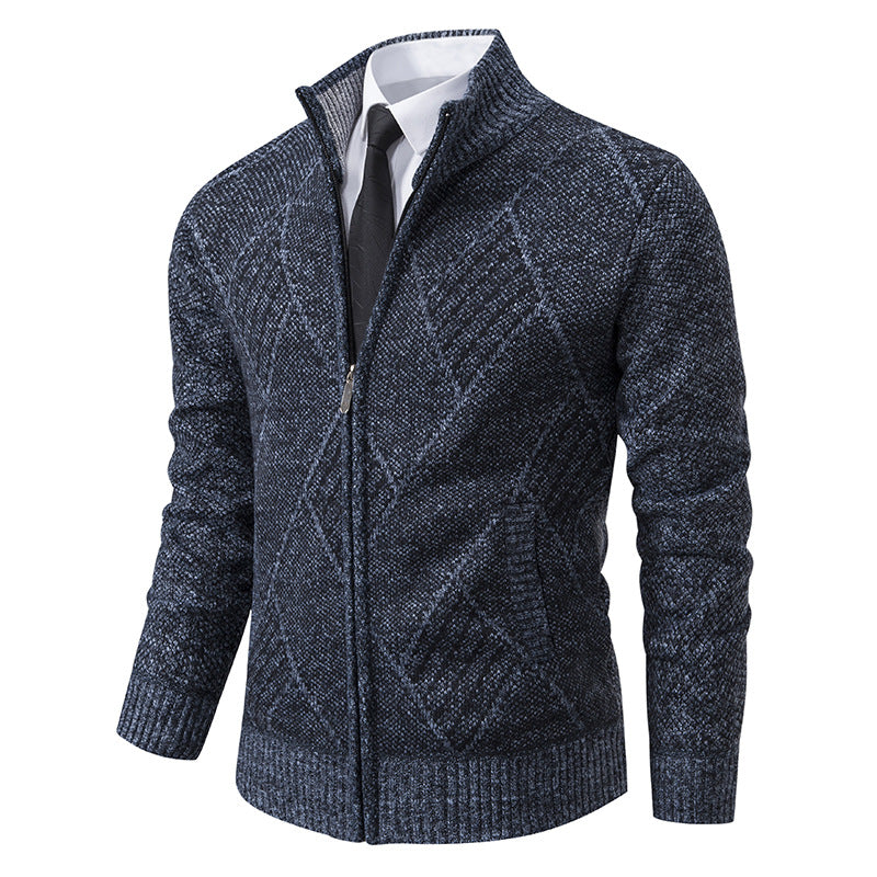 Men's cardigan with modern pattern and slim fit Lisslune