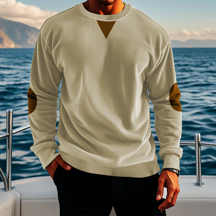 Men's casual knit sweater with accent details and comfortable fit Lisslune