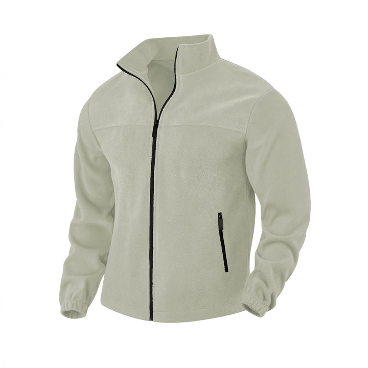 Men's fleece jacket with practical pockets and stand-up collar Lisslune
