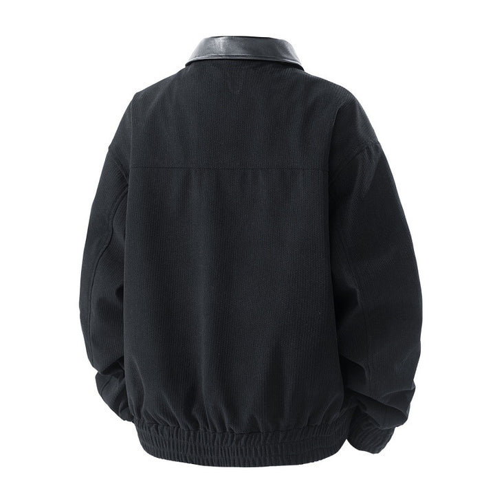 Men's casual cord jacket with high collar Lisslune