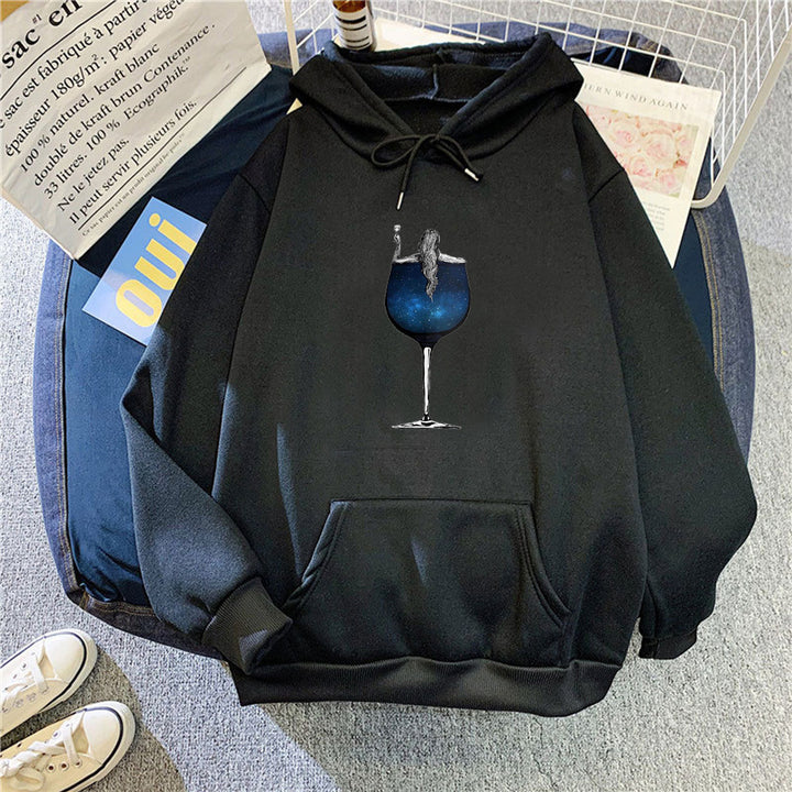 Women's hoodie with creative cocktail design Lisslune