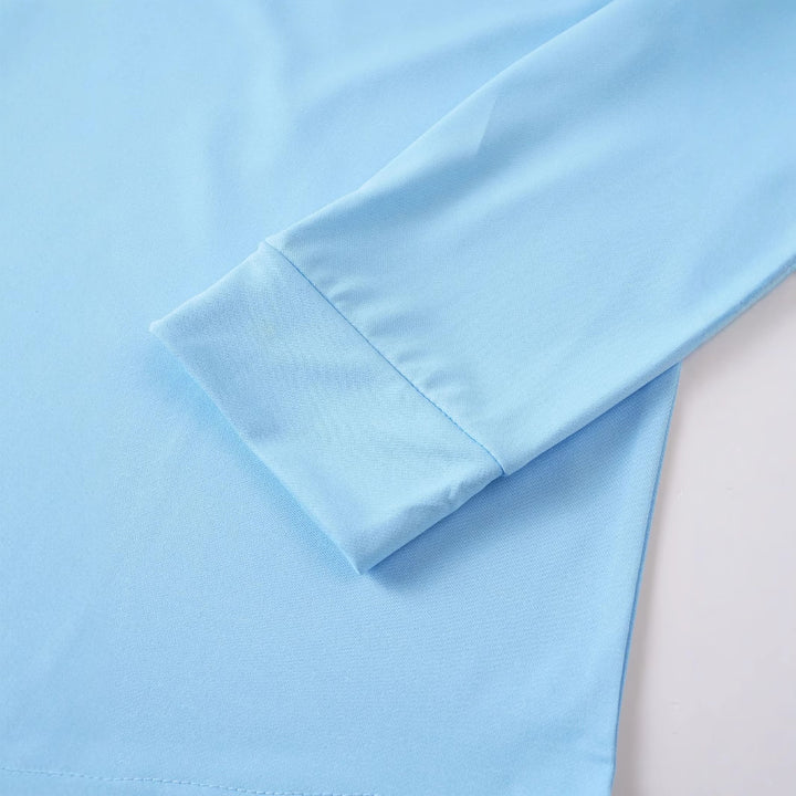 Men's sporty long-sleeve shirt with half-length zipper Lisslune