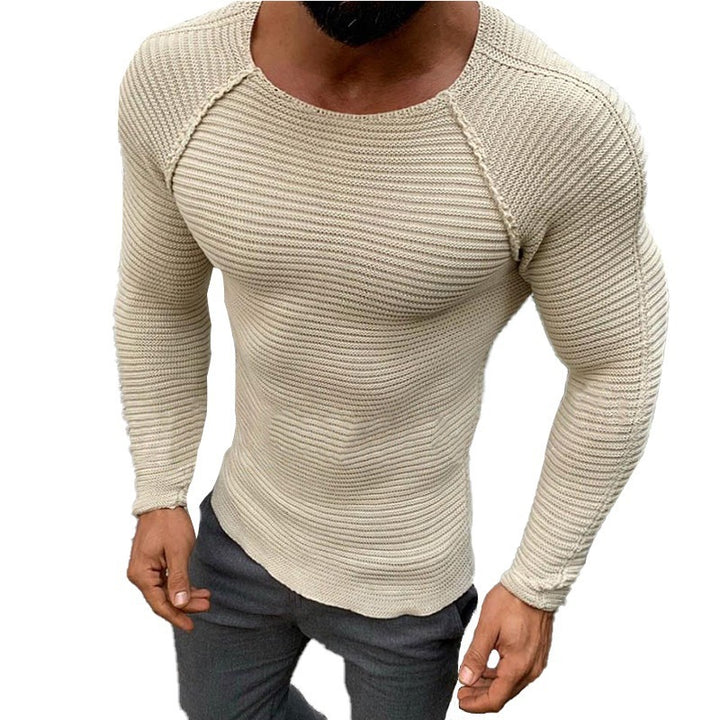 Men's close-fitting knit top with breathable texture and fashionable design Lisslune
