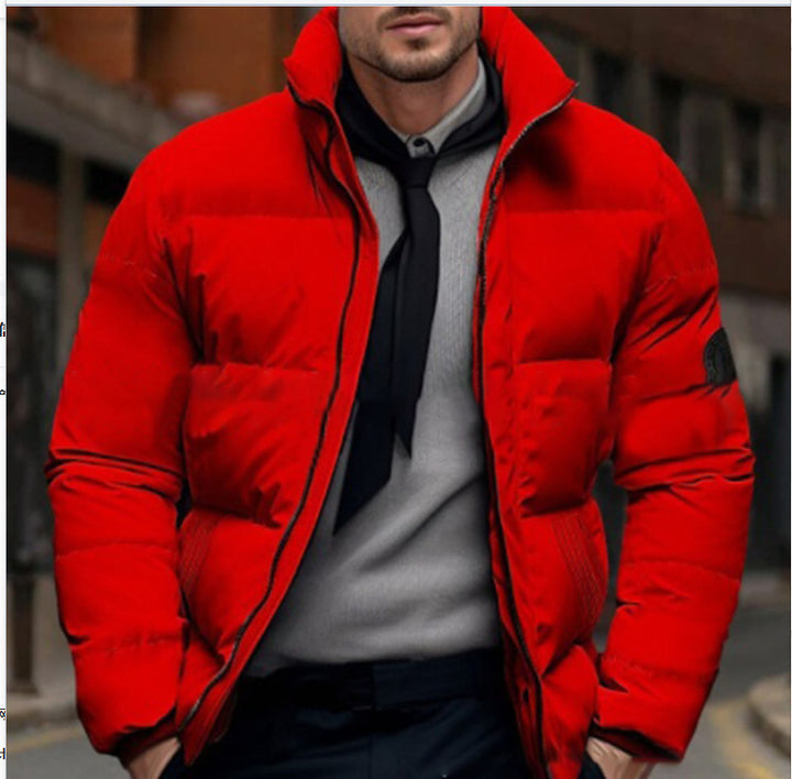 Men's quilted winter jacket with high collar and individually adjustable closure Lisslune