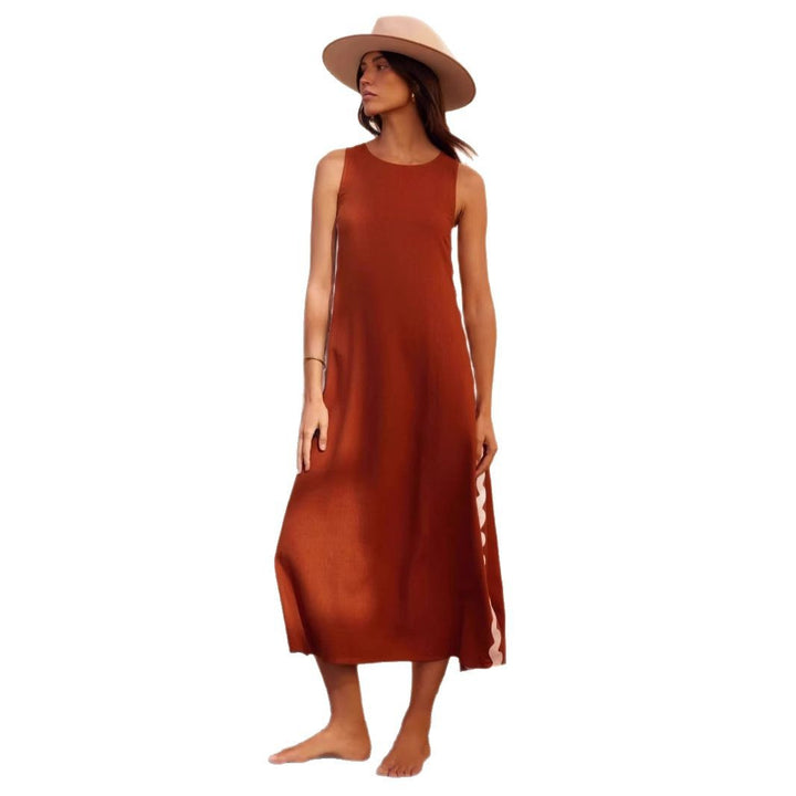 Ladies maxi dress with elegant cut and decorative details Lune London