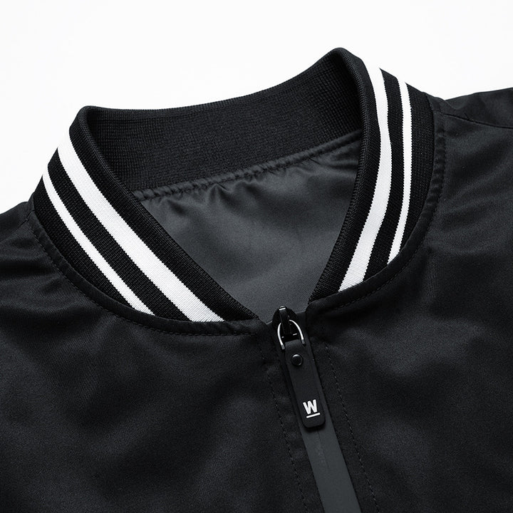Men's fashionable sports jacket with striped collar and practical pockets Lisslune