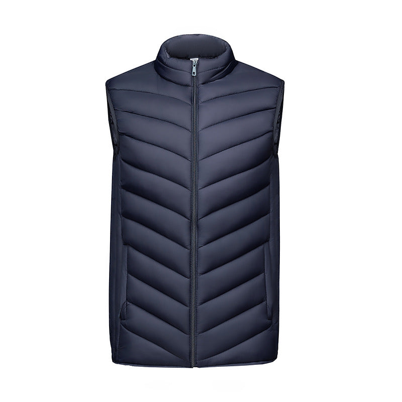 Men's Reversible Vest with Innovative Quilting Technique and Side Slip Pockets Lisslune