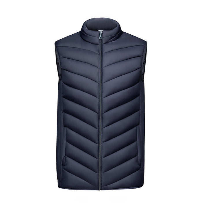 Men's Reversible Vest with Innovative Quilting Technique and Side Slip Pockets Lisslune