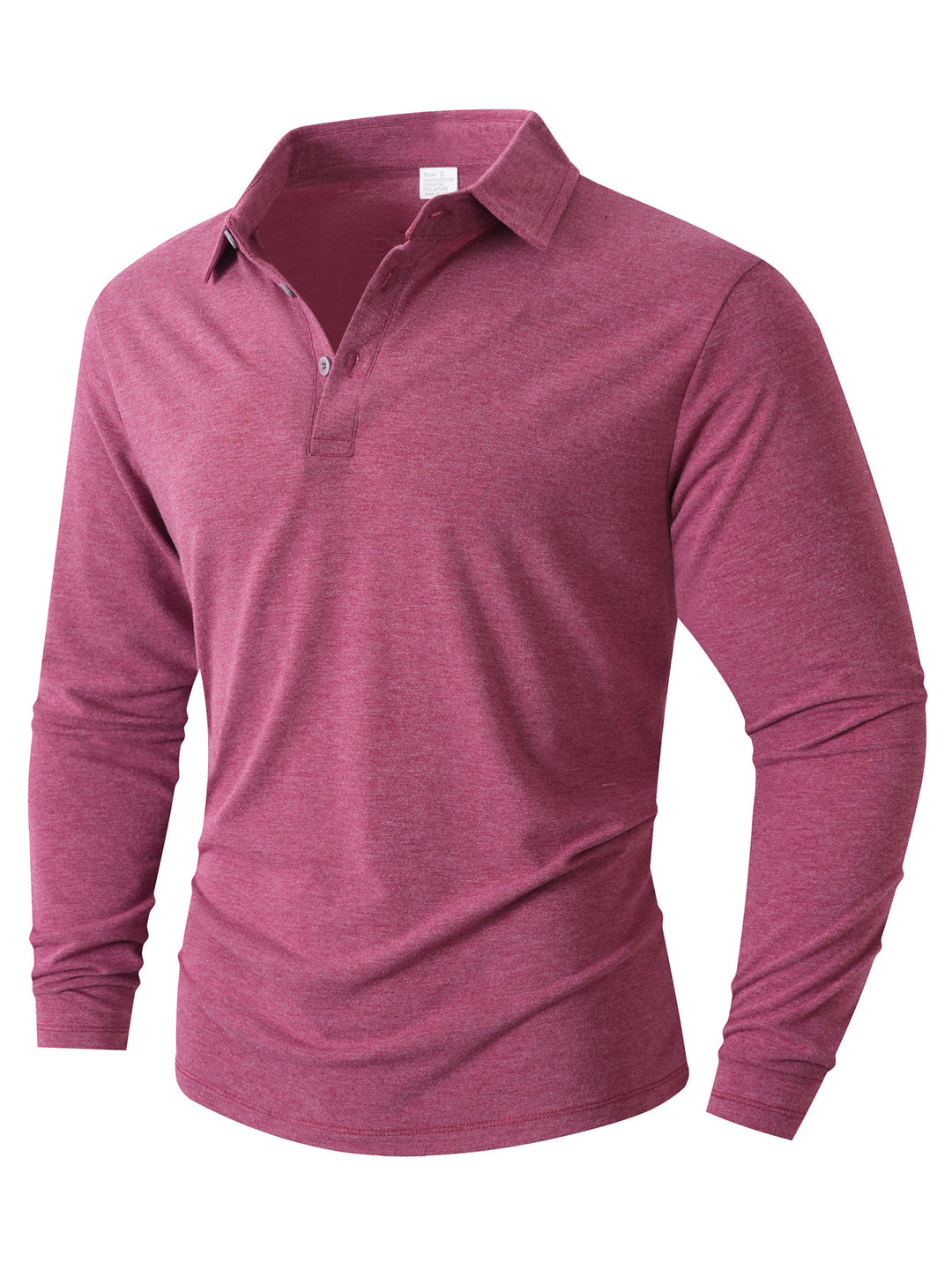 Men's Long Sleeve Polo Shirt with Modern Cut Lisslune