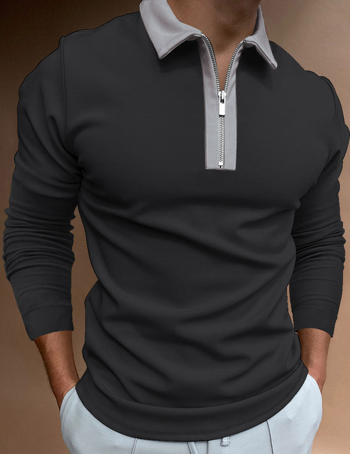 Men's sports pullover with stylish stand-up collar Lisslune