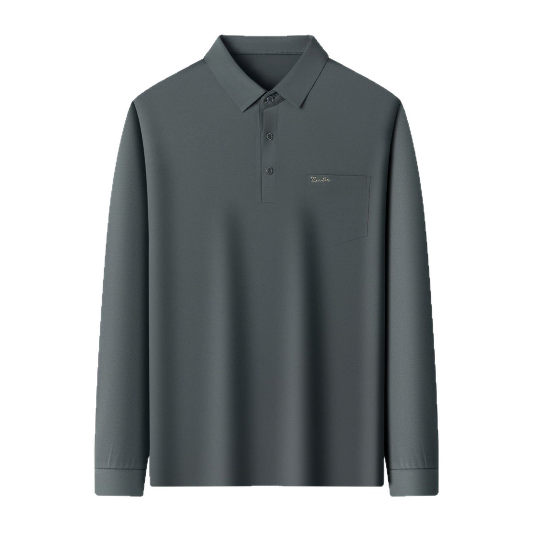 Men's long-sleeved Giro polo shirt with chic lettering Lisslune