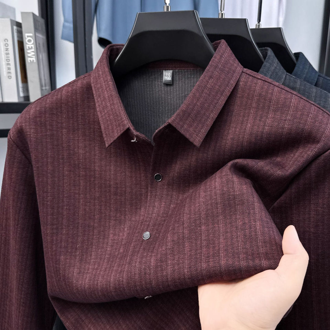 Men's modern shirt with fine striped pattern Lisslune