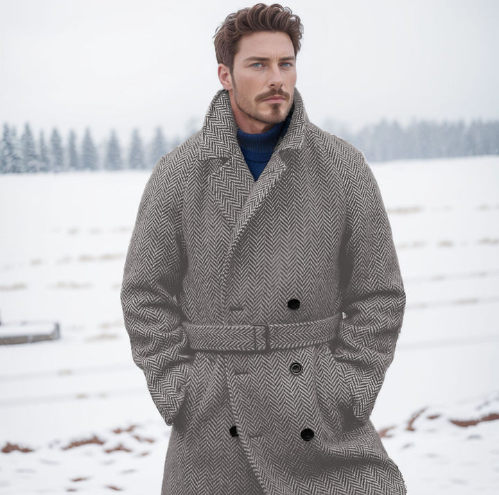 Men's elegant duffle coat with modern details and practical pockets Lisslune