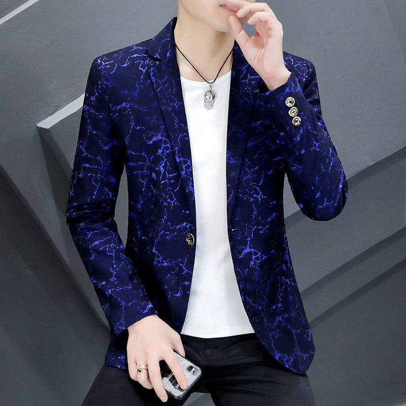 Men's fashionable jacquard blazer with luxurious pattern Lisslune