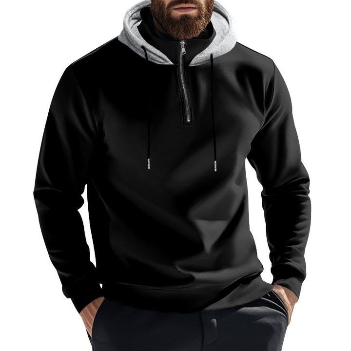 Men's sporty hoodie with half-zip and breathable material Lisslune