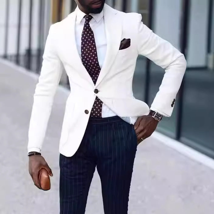 Men's elegant linen blazer with slim fit Lisslune