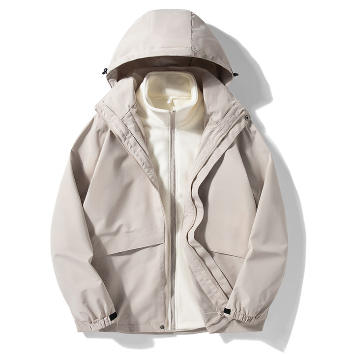 Men's Breathable Functional Jacket with Hood and Insulating Inner Layer Lisslune