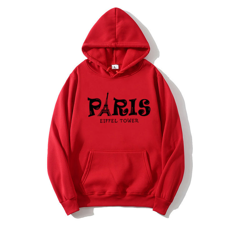 Women's Hoodie with Creative Paris Design Lisslune